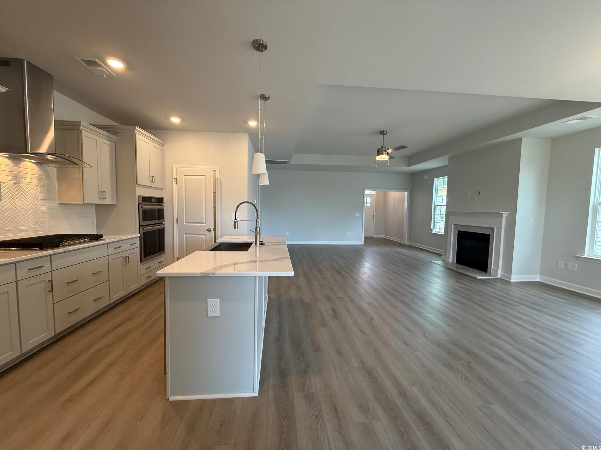 4040 Bucolic Loop Myrtle Beach, SC 29588 - Photo 2 of 13 Kitchen with wall chimney exhaust hood, stainless