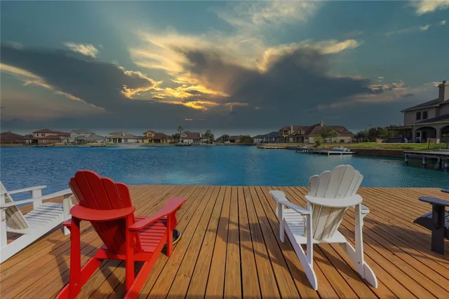 a outdoor view with a lake view