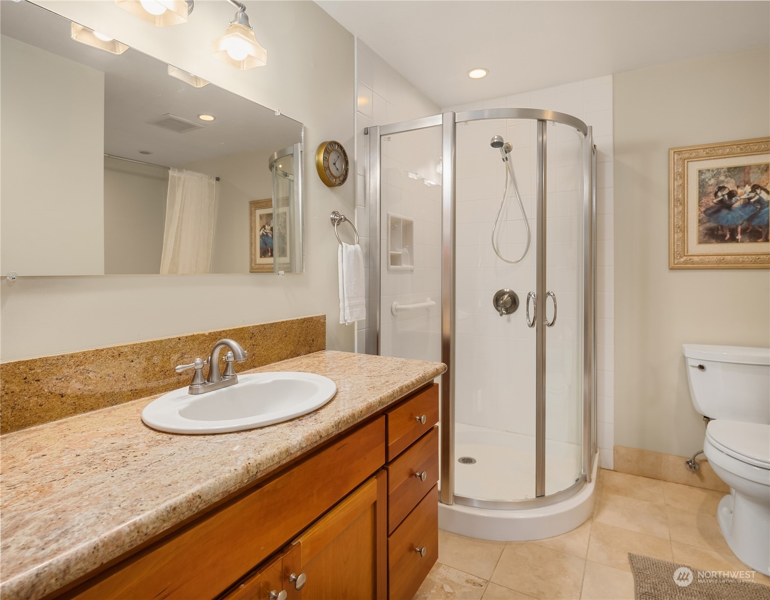 20 Cascade Key Bellevue, WA 98006 - Photo 18 of 38 a bathroom with a granite countertop sink toilet and shower