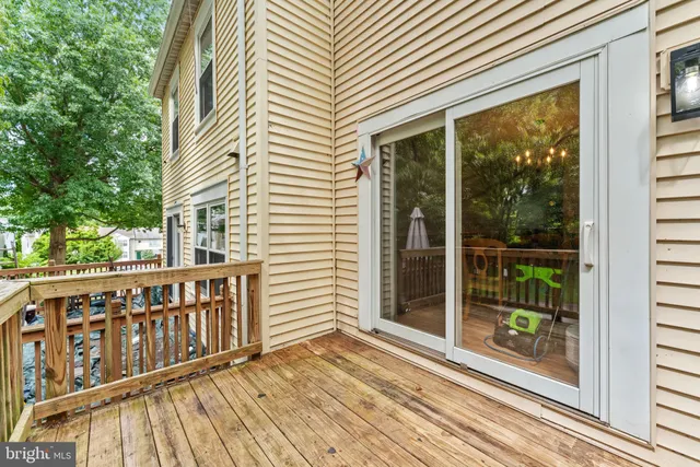 a view of a wooden deck
