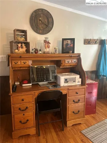 a room with furniture and a fireplace