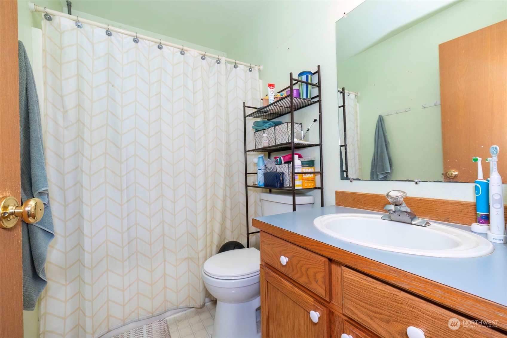 8222 178th Avenue Southwest Rochester, WA 98579 - Photo 24 of 36 a bathroom with a sink and a mirror