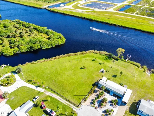 an aerial view of a swimming pool