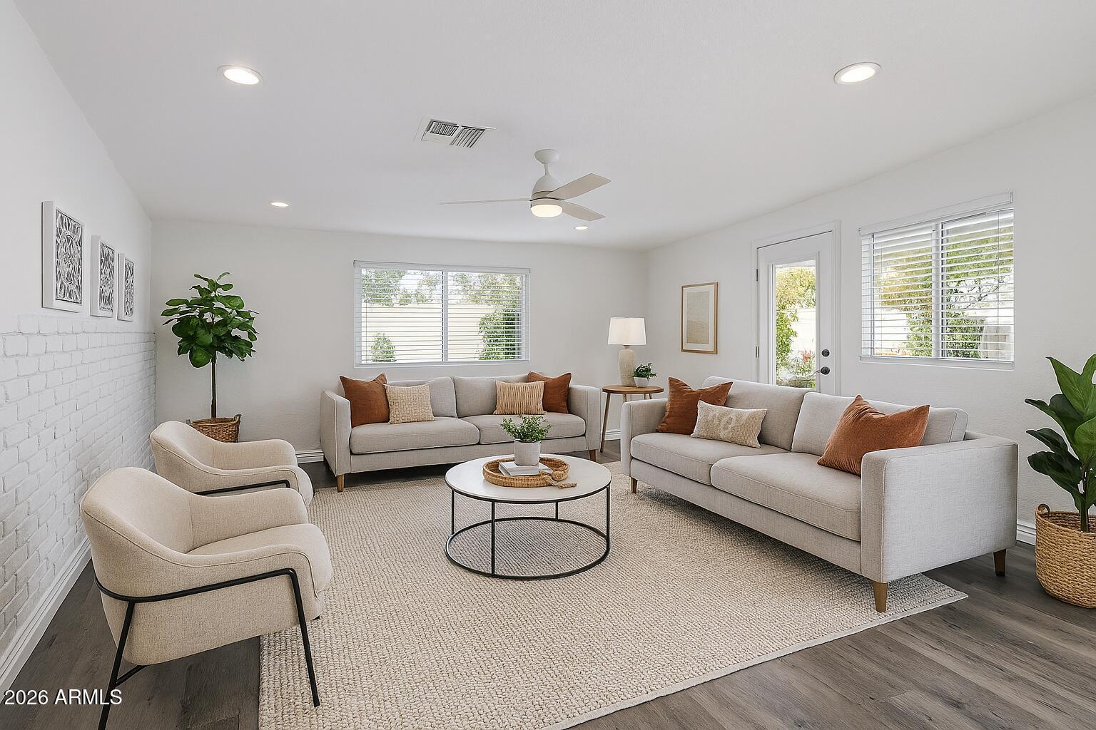 424 East Fillmore Street Tempe, AZ 85288 - Photo 3 of 20 a living room with furniture and a large window