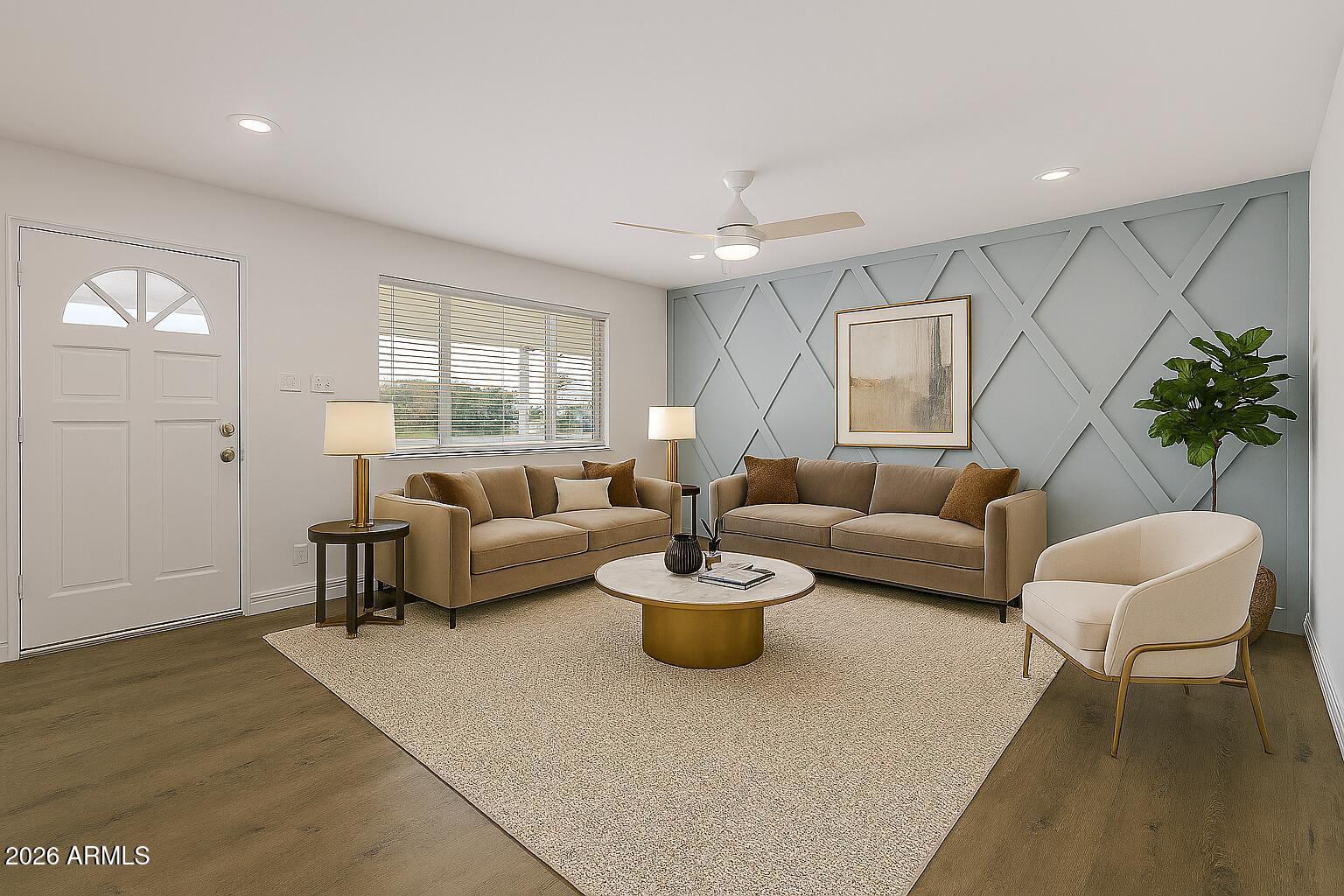 424 East Fillmore Street Tempe, AZ 85288 - Photo 4 of 20 a living room with furniture and a large window
