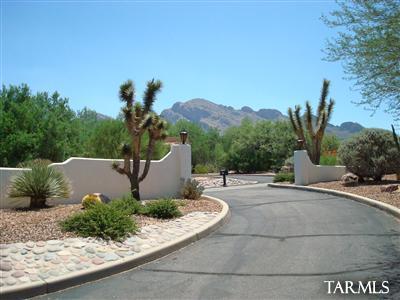 9985 North Desert Sky Road Oro Valley, AZ 85737 - Photo 34 of 43 a view of a house with a small yard and a large window
