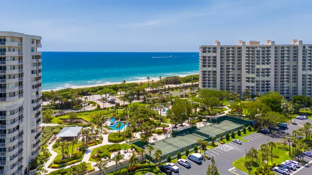 a view of a city with tall buildings