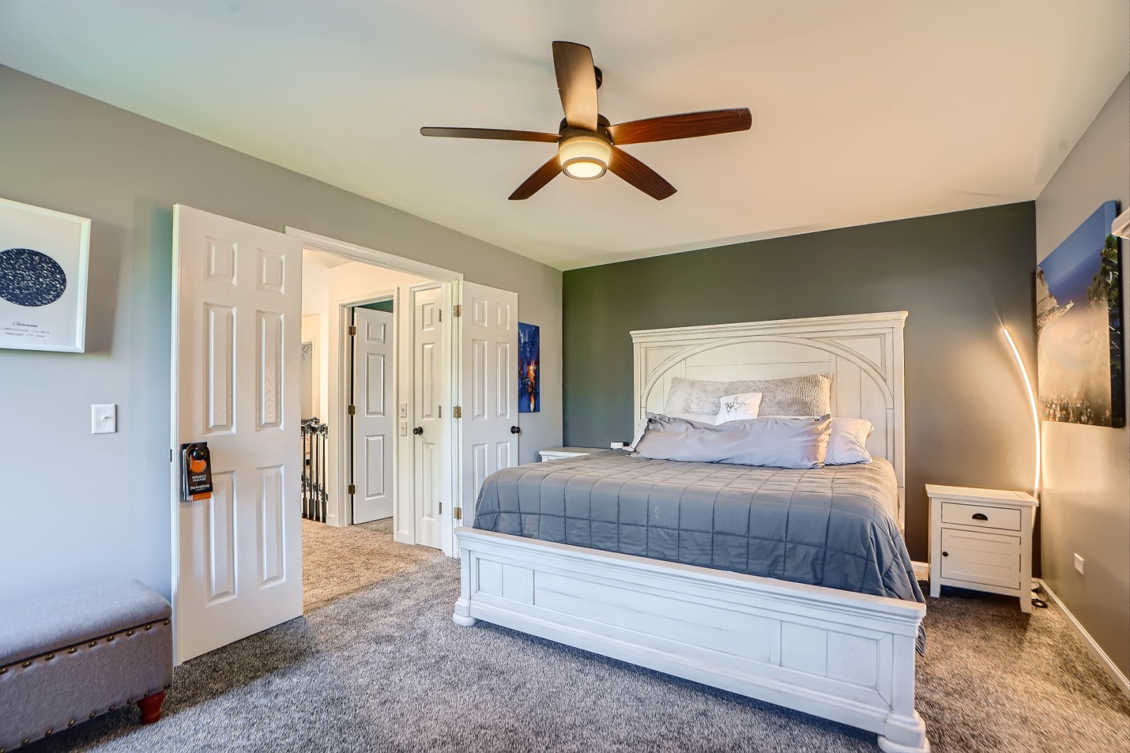 1083 Sumner Circle Gurnee, IL 60031 - Photo 20 of 27 a bedroom with a bed and a ceiling fan