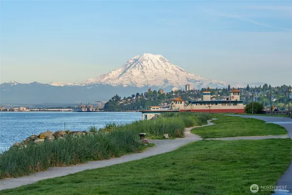 a view of a city and a lake view