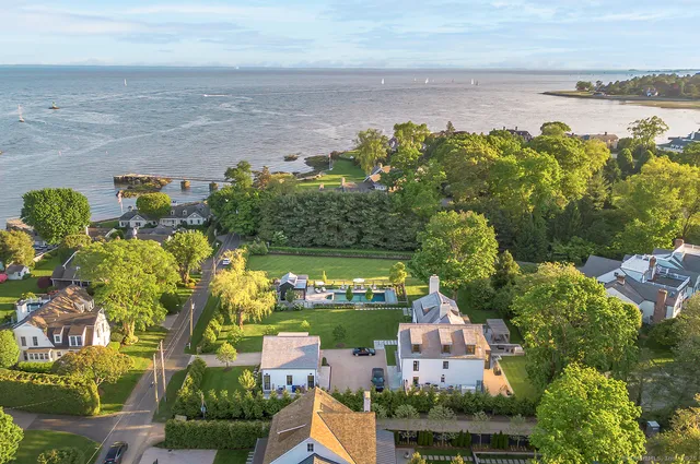 a view of a city with ocean view