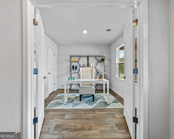 a very nice looking room with a large window