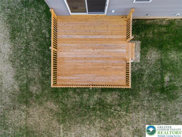 a view of a wooden door