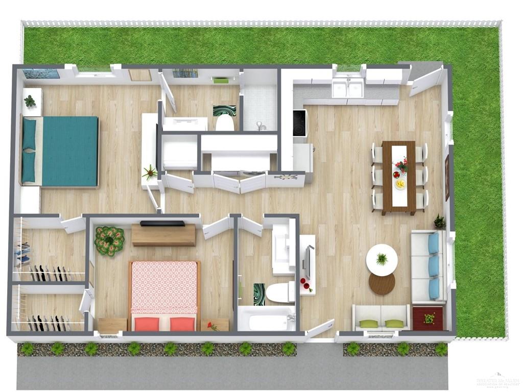 740 North Alamo Road, Unit 13 Alamo, TX 78516 - Photo 22 of 22 a aerial view of a house with basket ball court