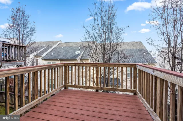 a view of wooden deck