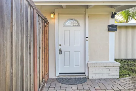 a view of front door of house