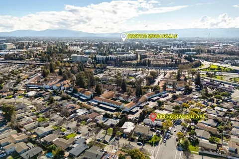 an aerial view of a city