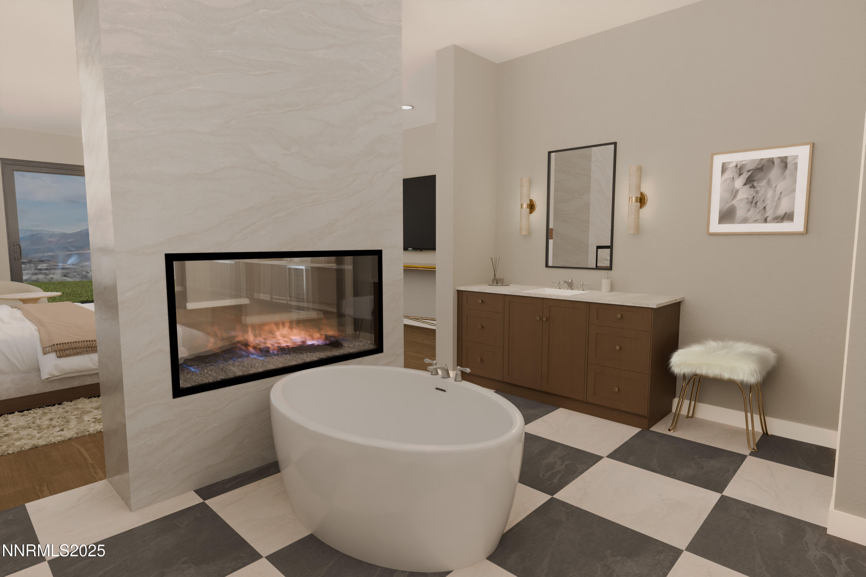 8674 Eagle Chase Trail, Unit PRIVATE GATED COMMY Reno, NV 89523 - Photo 12 of 18 a living room with a couch and a fireplace