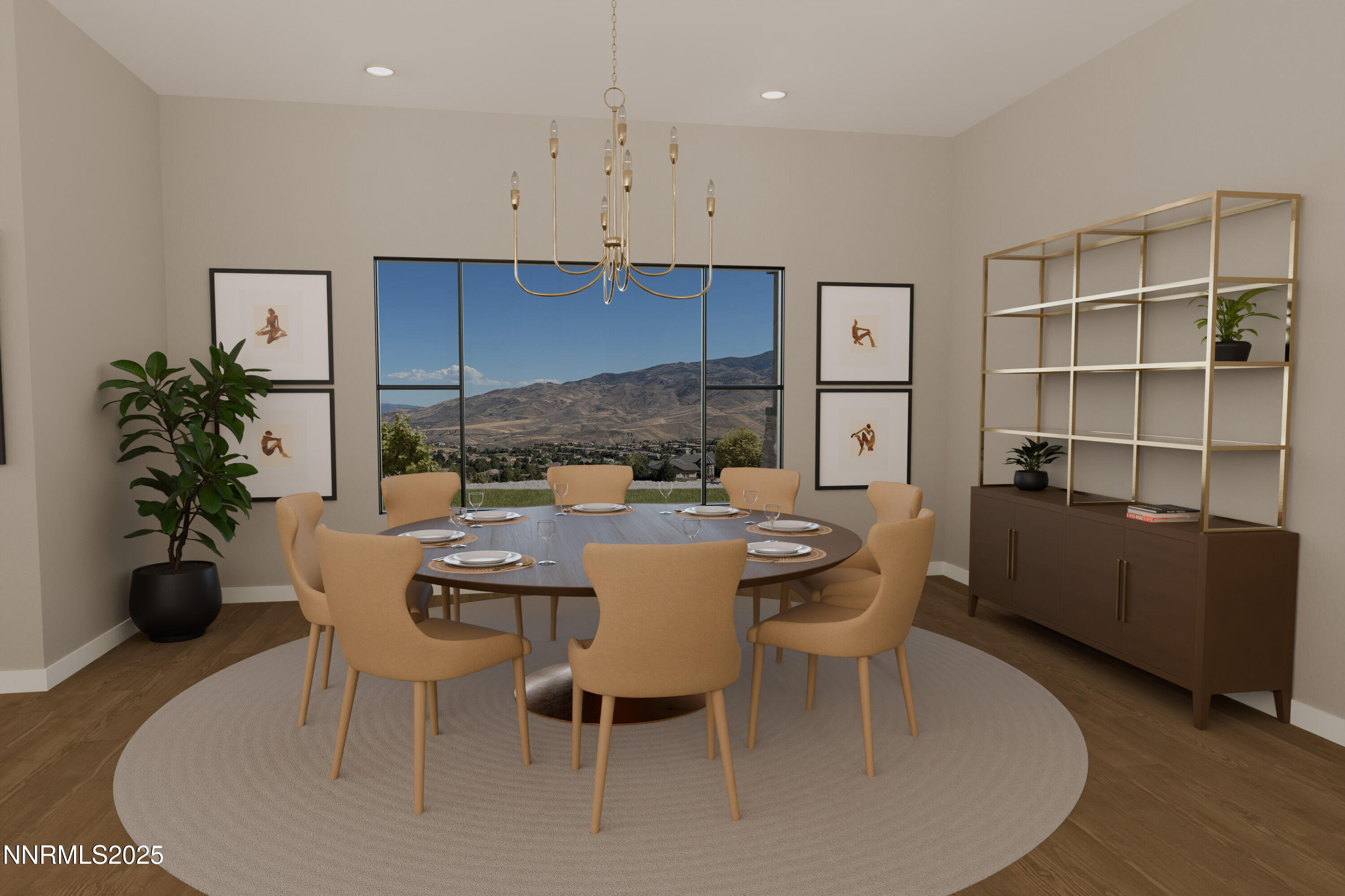 8674 Eagle Chase Trail, Unit PRIVATE GATED COMMY Reno, NV 89523 - Photo 7 of 18 a dining room with furniture and a potted plant