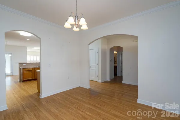 a view of a livingroom with a chandelier