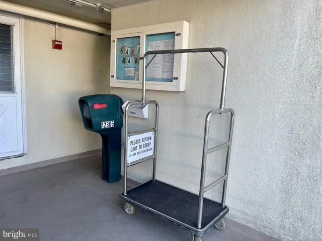 a view of a building from a balcony