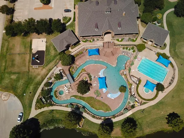 a view of a lake with an outdoor space