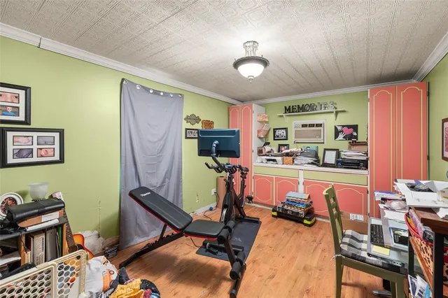 a view of a workspace with furniture and toys