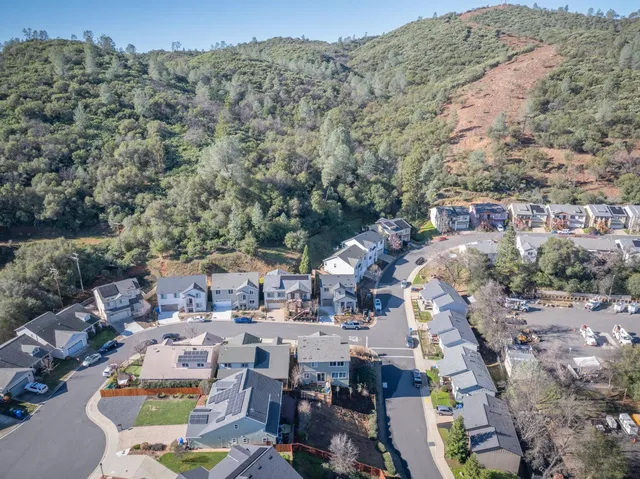 an aerial view of multiple house