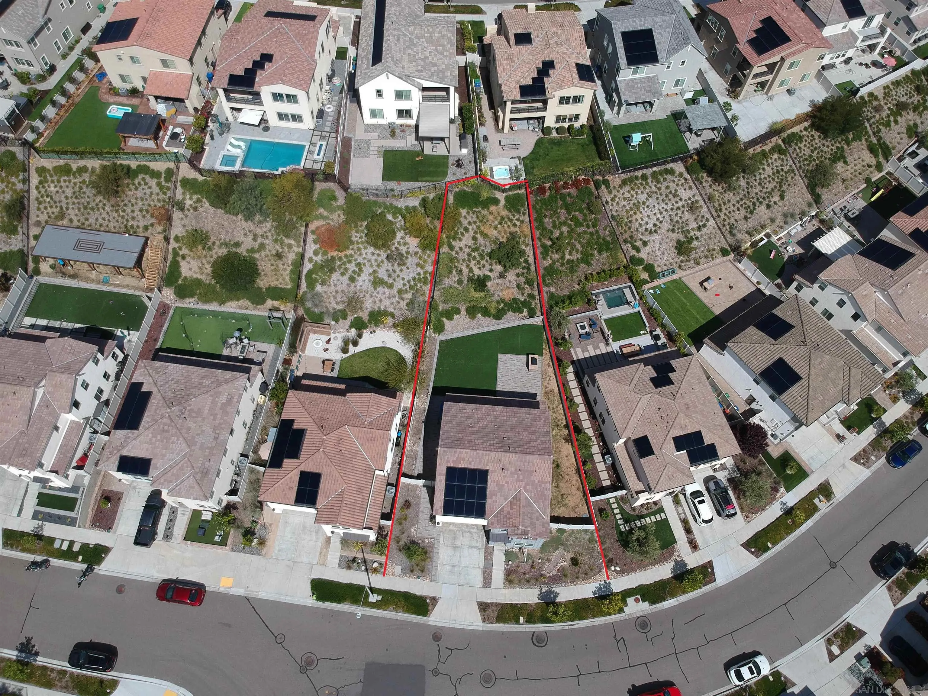 8902 Trailridge Avenue Santee, CA 92071 - Photo 34 of 38 an aerial view of residential houses with outdoor space