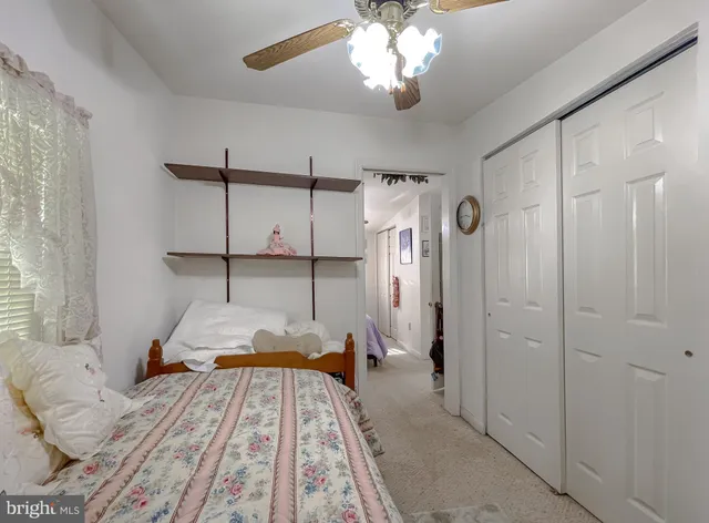 a view of a garden with a building in the background