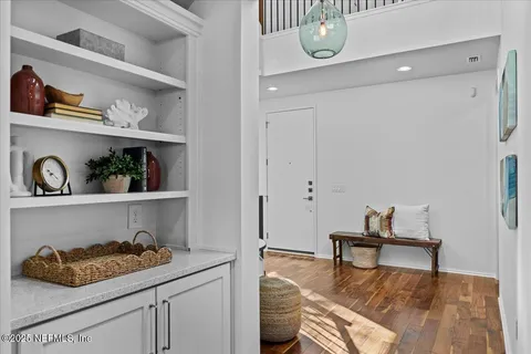 a view of cabinets a sink and a window