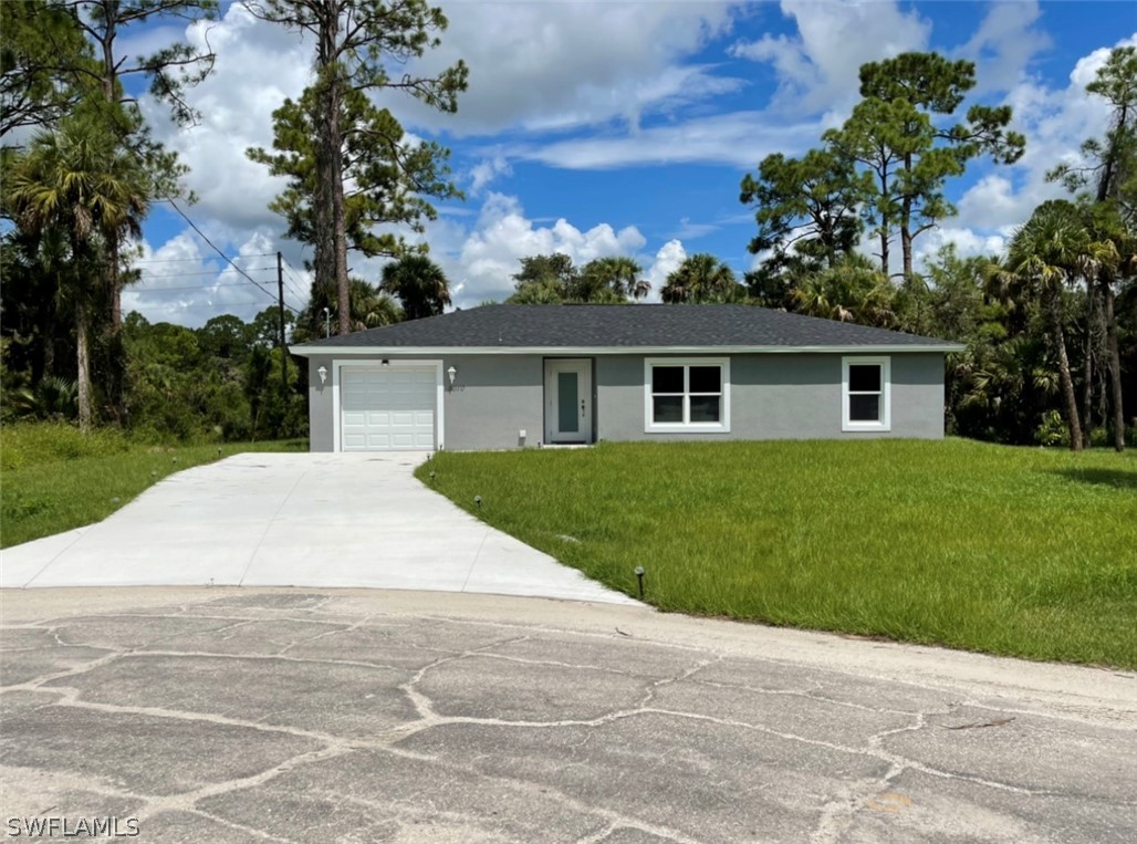 front view of house with a yard