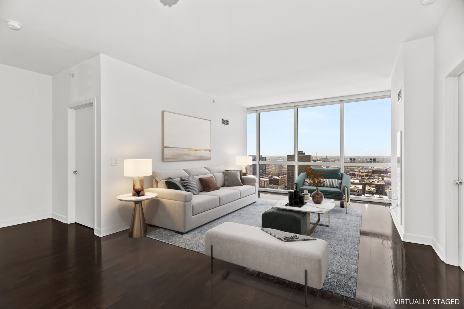 1901 South Calumet Avenue, Unit 2712 Chicago, IL 60616 - Photo 3 of 39 a living room with furniture large window and a table