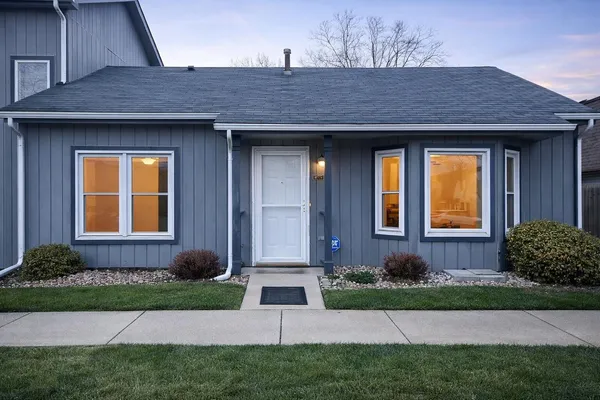 a front view of a house
