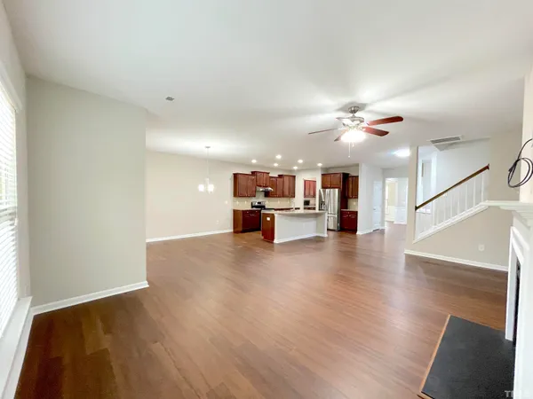a kitchen with lots of counter top space