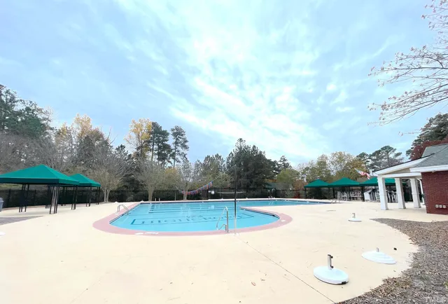 a front view of a building with street view