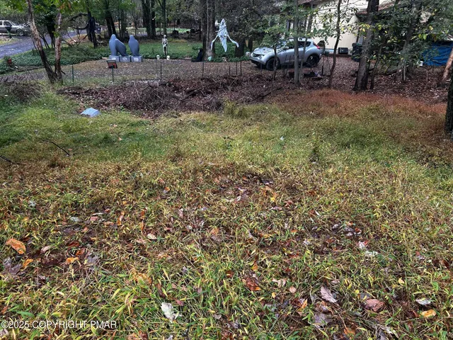 a view of outdoor space with deck and trees
