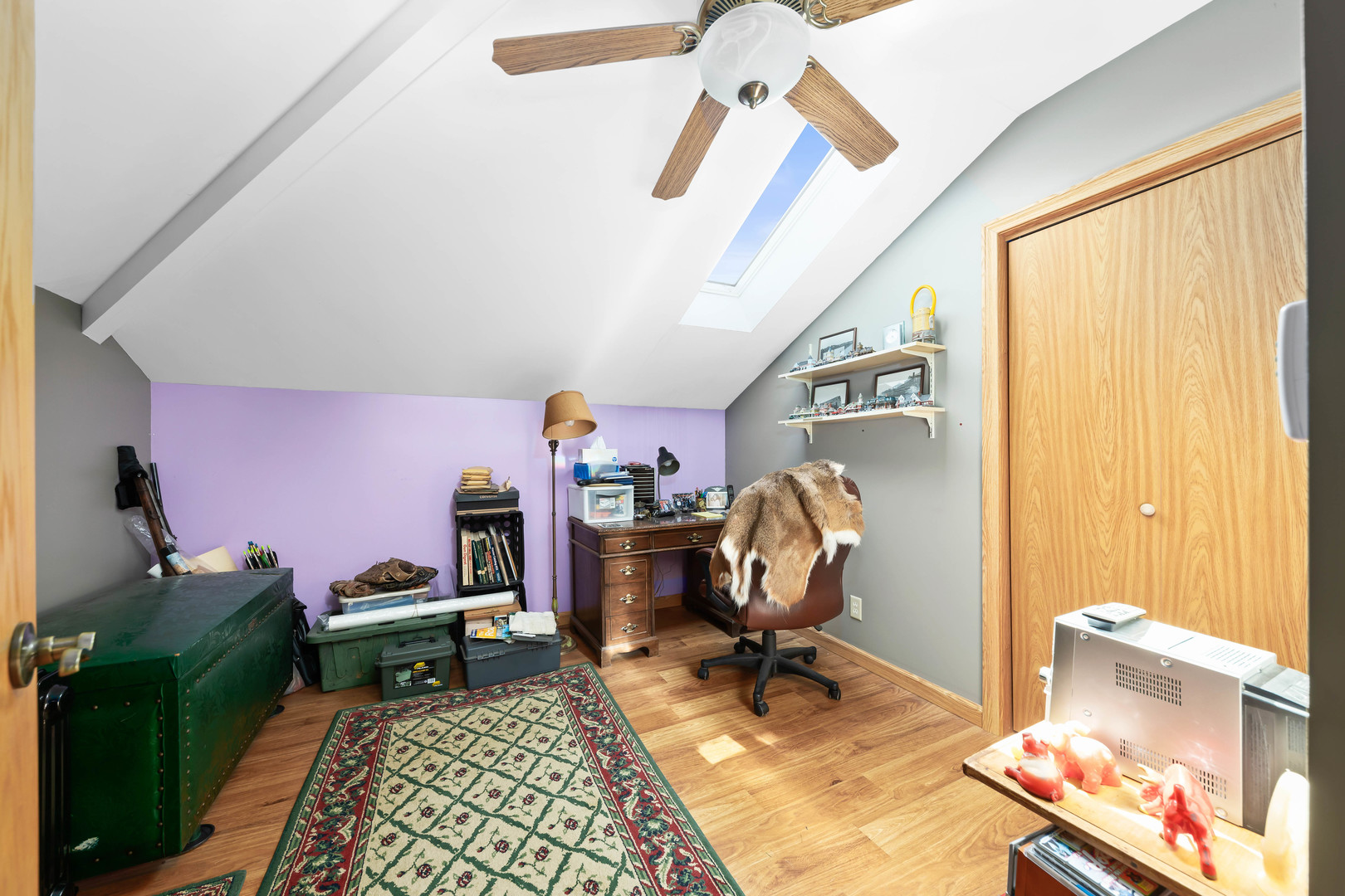 26310 South McKinley Woods Road Channahon, IL 60410 - Photo 25 of 49 a view of a workspace with wooden floor and a window