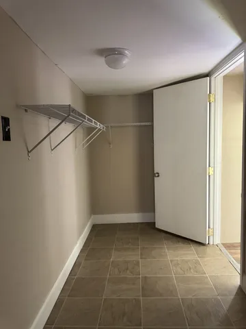 a view of a room with an empty space