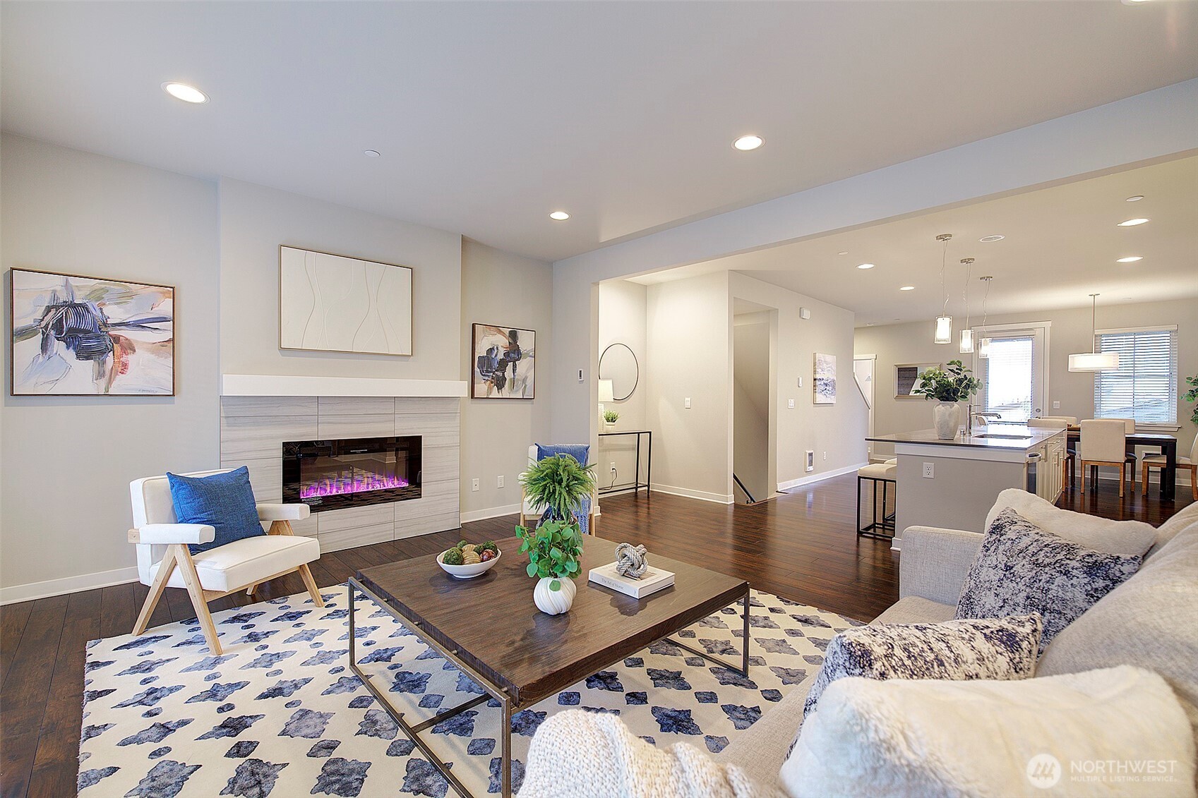 1325 Seattle Hill Road, Unit L2 Bothell, WA 98012 - Photo 11 of 36 a living room with furniture and a fireplace