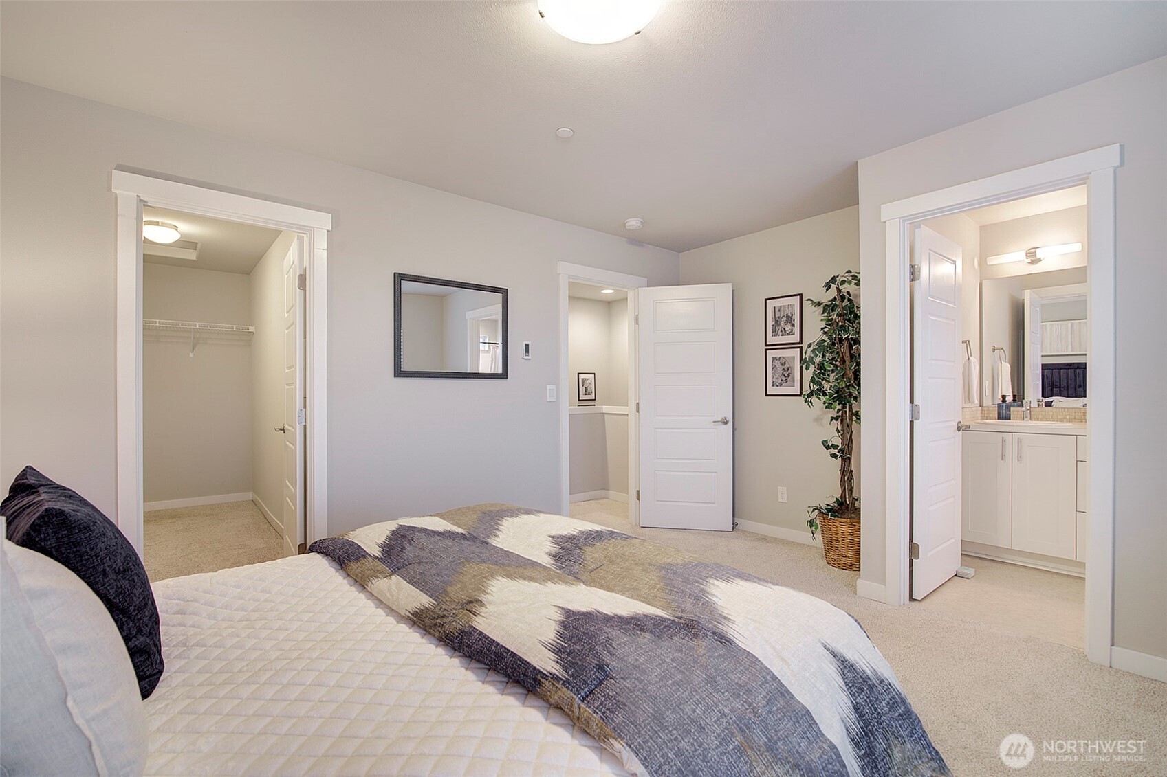 1325 Seattle Hill Road, Unit L2 Bothell, WA 98012 - Photo 30 of 36 a bedroom with a bed and closet