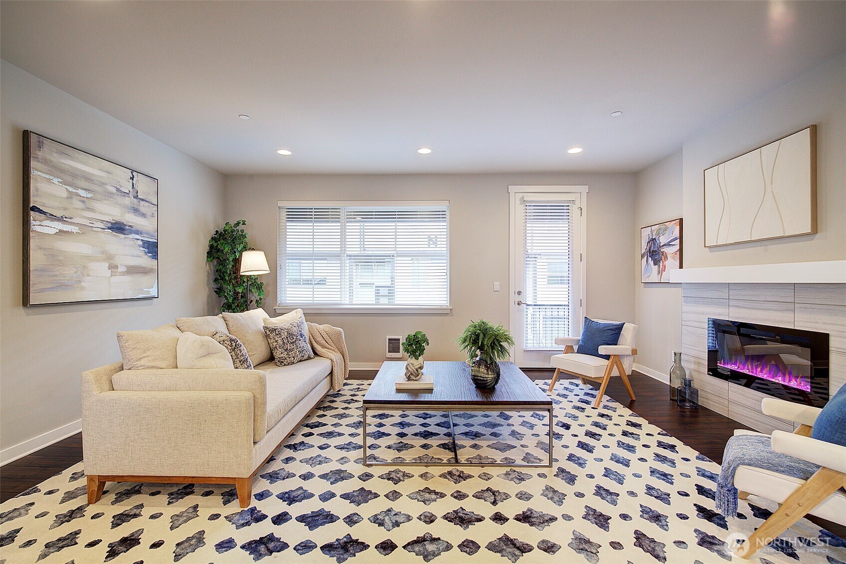 1325 Seattle Hill Road, Unit L2 Bothell, WA 98012 - Photo 10 of 36 a living room with furniture and a fireplace