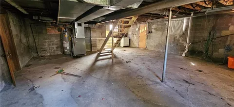 a close view of water heater room