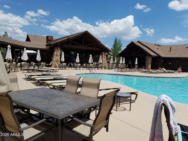 a view of a park with slide