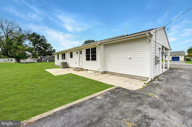 a view of a backyard with a garden and plants