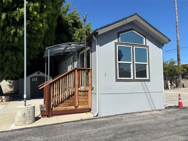 a porch with seating space