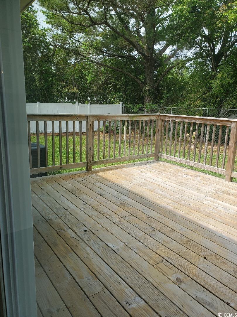 615 Burcale Rd Circle Myrtle Beach, SC 29579 - Photo 15 of 17 Wooden deck featuring a fenced backyard