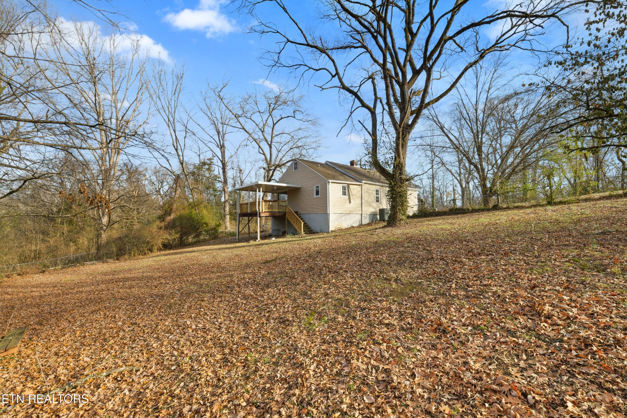 2438 Southside Road Knoxville, TN 37920 - Photo 20 of 21 a front view of a house with a yard and covered with snow