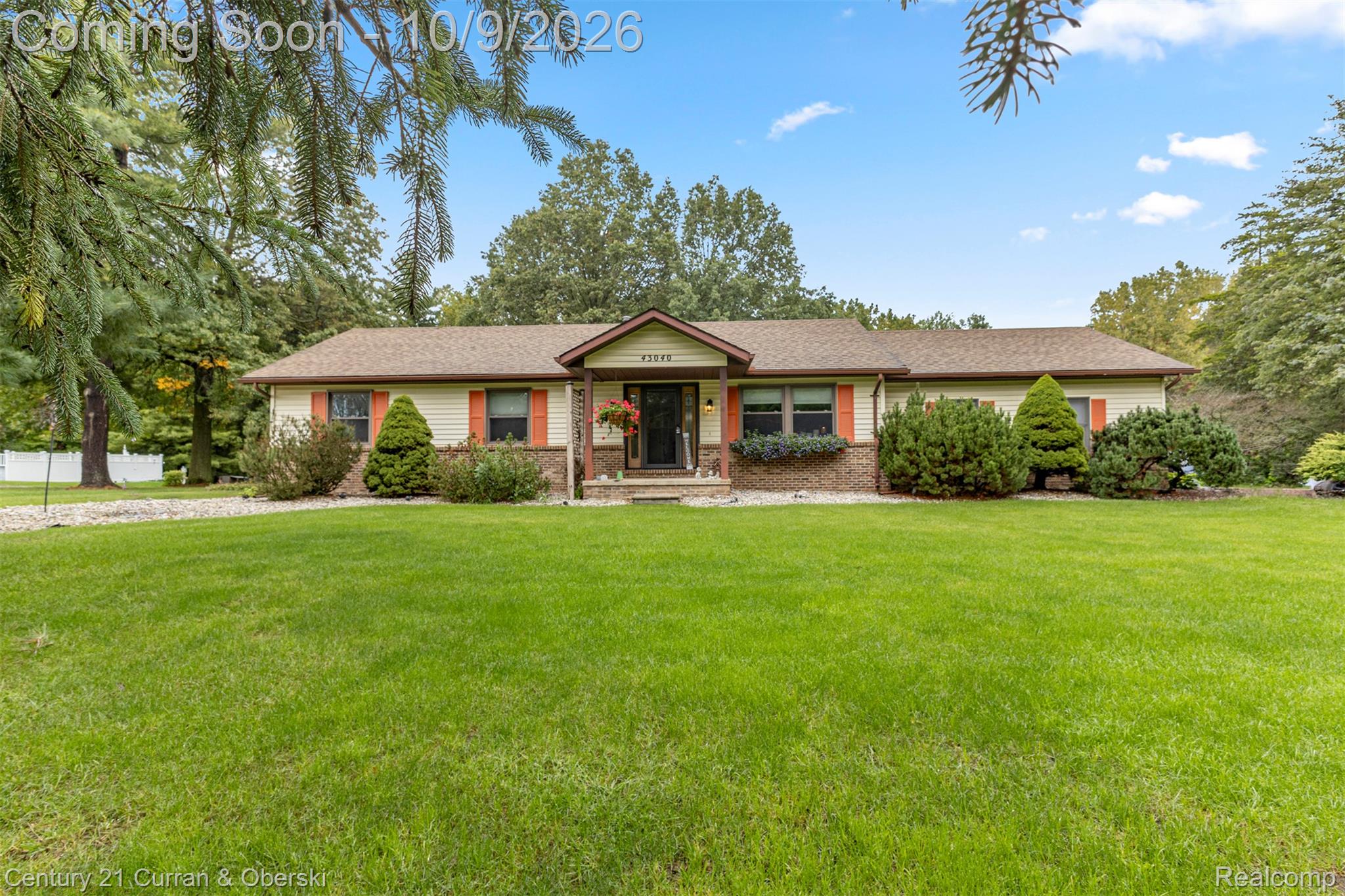 43040 Willis Road Belleville, MI 48111 - Photo 1 of 65 Ranch-style residence featuring light-colored siding and a brown shingle roof