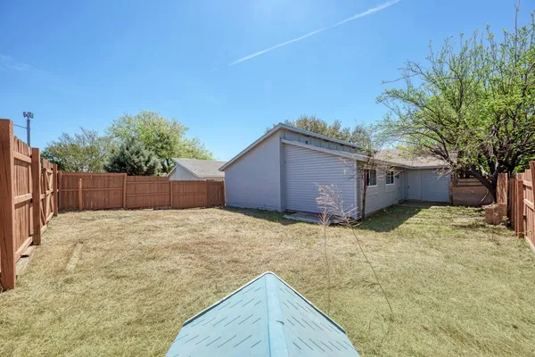 a backyard of a house