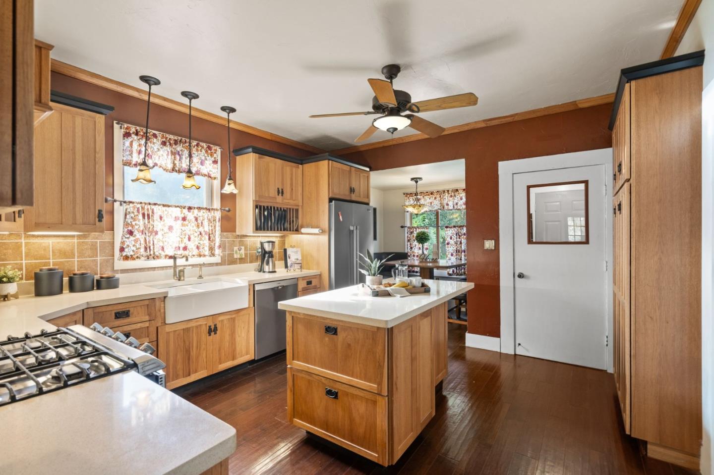 269 Marcus Street Aromas, CA 95004 - Photo 6 of 18 a kitchen with a stove a sink and a refrigerator